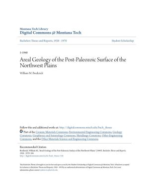 Areal Geology of the Post-Paleozoic Surface of the Northwest Plains William M