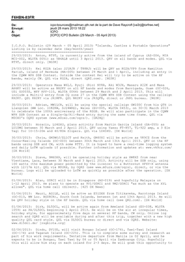[ICPO] ICPO Bulletin Du 29-03 Au 05 -04- 2013