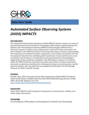 Automated Surface Observing Systems (ASOS) IMPACTS