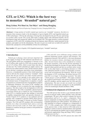 GTL Or LNG: Which Is the Best Way to Monetize “Stranded” Natural Gas?