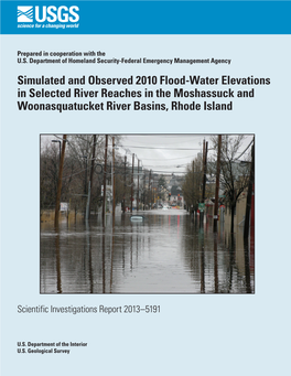 Simulated and Observed 2010 Flood-Water Elevations in Selected River Reaches in the Moshassuck and Woonasquatucket River Basins, Rhode Island