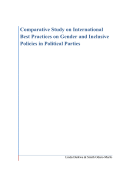 Final Report Best Practice Study on Gender Policies for Political Parties