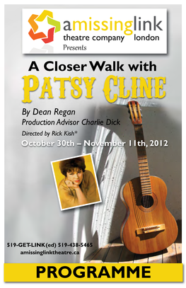 A Closer Walk with Patsy Cline HOUSE PROGRAMME