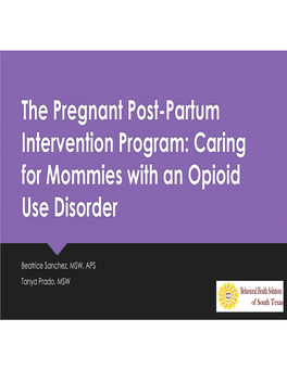 Caring for Mommies with an Opioid Use Disorder