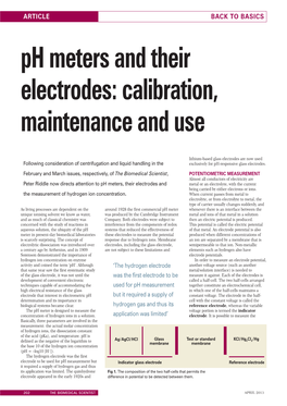 Ph Meters and Their Electrodes: Calibration, Maintenance and Use
