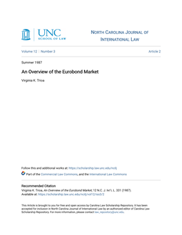 An Overview of the Eurobond Market