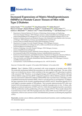 In Prostate Cancer Tissues of Men with Type 2 Diabetes