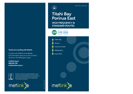 Titahi Bay Porirua East HIGH FREQUENCY & STANDARD ROUTES