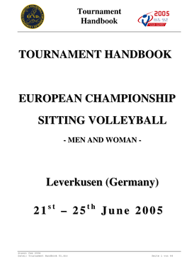 Tournament Handbook 01.Doc Seite 1 Von 44