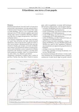 Il Kurdistan: Una Terra E Il Suo Popolo