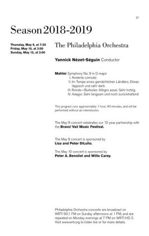 Mahler Symphony No. 9 | Program Notes