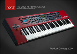 Product Catalog 2020 SYNTHESIZERS STAGE PIANOS DRUM SYNTHESIZERS SPEAKERS SOUND LIBRARIES