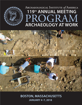 119Th Annual Meeting Archaeology at Work