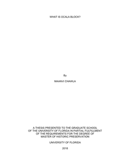 University of Florida Thesis Or Dissertation Formatting