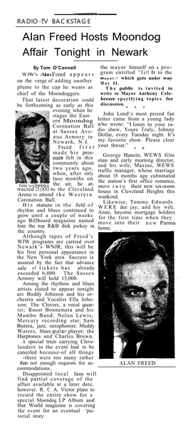 “Alan Freed Hosts Moondog Affair Tonight in Newark” (WJW, Moondogg