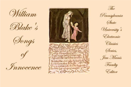 Songs of Innocence Is a Publication of the Pennsylvania State University