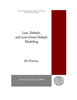Loss, Default, and Loss Given Default Modeling