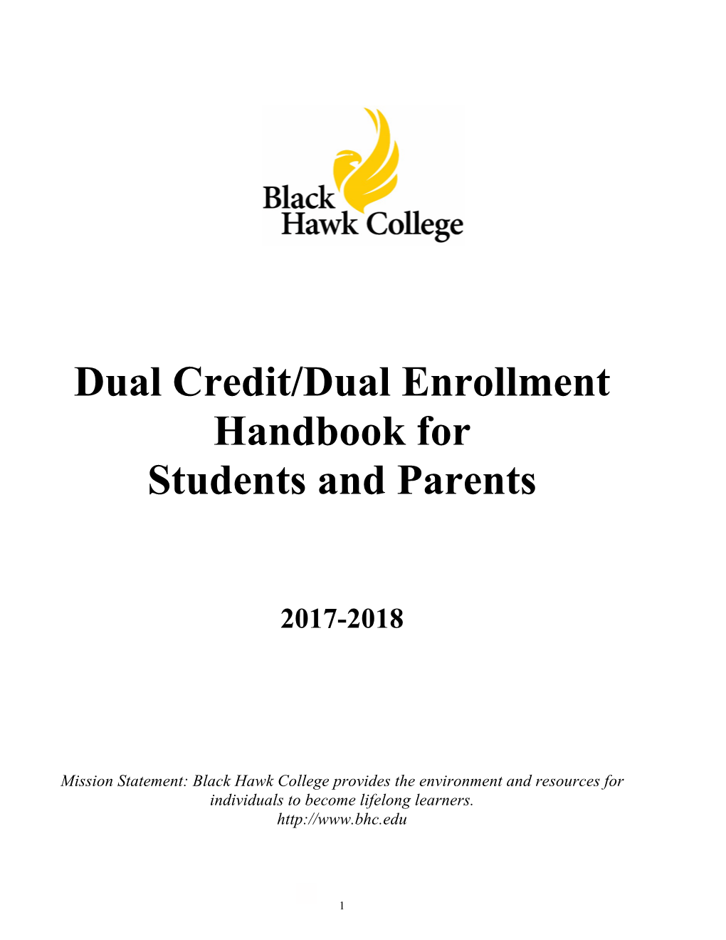 Dual Credit/Dual Enrollment Handbook for Students and Parents