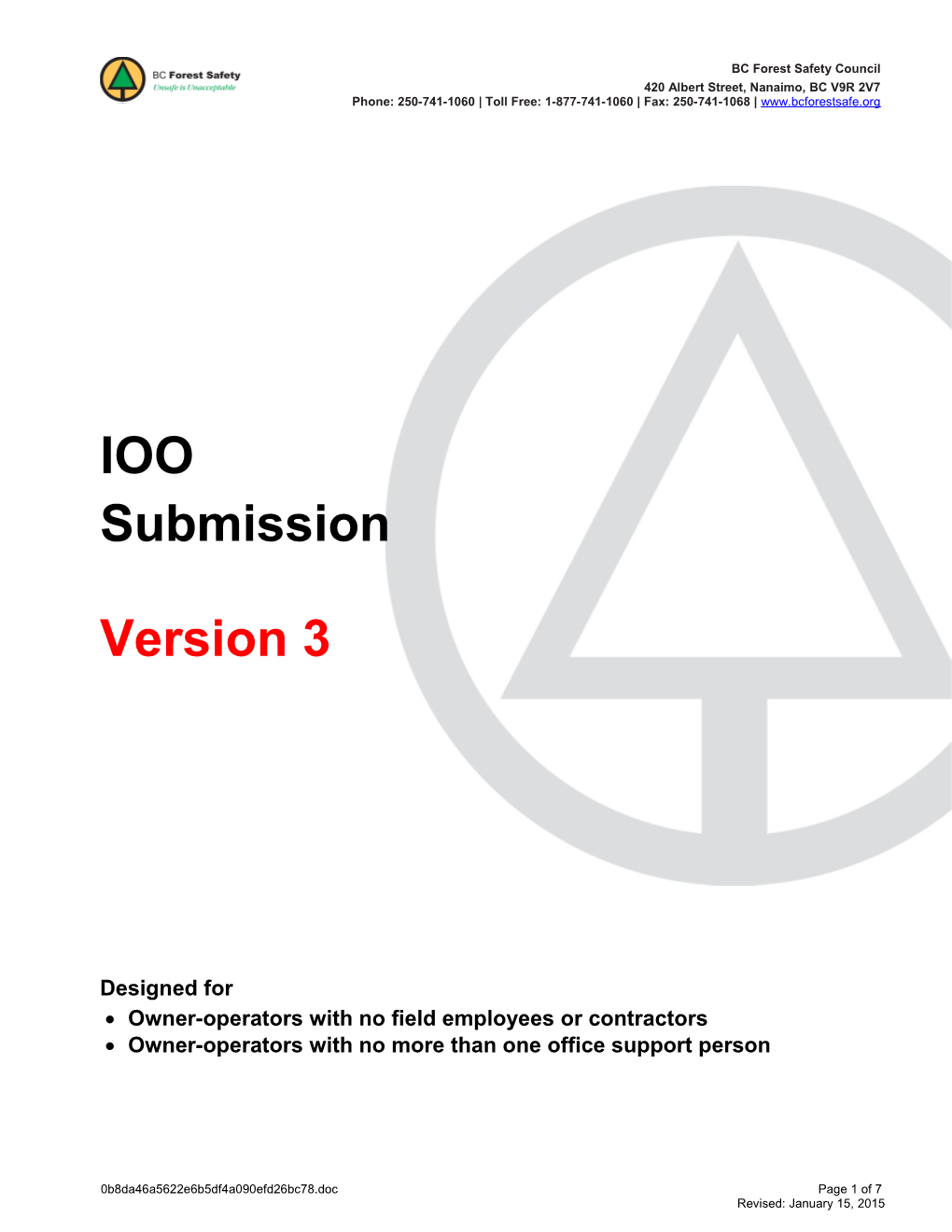 IOO Submission Version 3