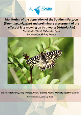 Monitoring of the Population of the Southern Festoon (Zerynthia