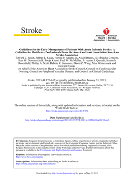 Nursing, Council on Peripheral Vascular Disease, and Council on Clinical Cardiology