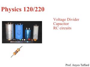 Voltage Divider Capacitor RC Circuits