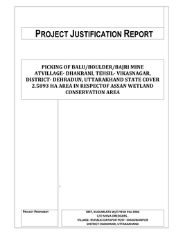 Project Justification Report