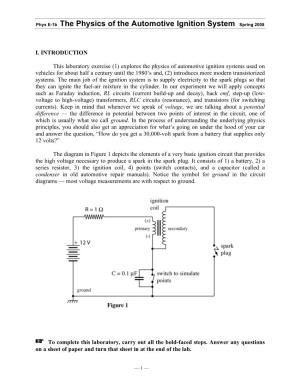 Phys E-1B the Physics of the Automotive Ignition System Spring 2008