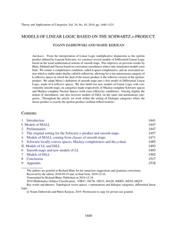 Models of Linear Logic Based on the Schwartz Ε-Product