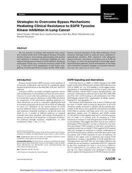 Strategies to Overcome Bypass Mechanisms Mediating Clinical