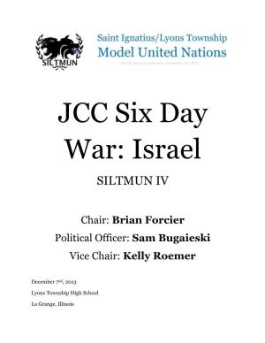 JCC Six Day War: Israel SILTMUN IV