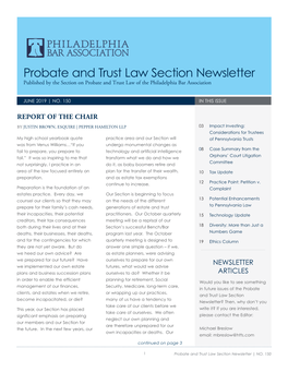 Probate & Trust Newsletter