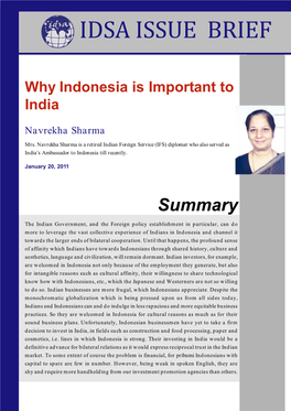 Why Indonesia Is Important to India