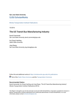 The US Transit Bus Manufacturing Industry