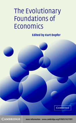 The Evolutionary Foundations of Economics