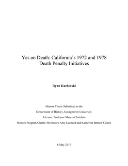 California's 1972 and 1978 Death Penalty Initiatives