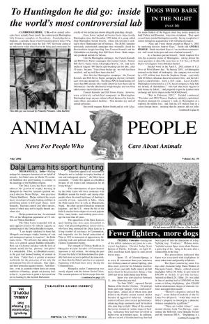 To Huntingdon He Did Go: Inside DOGS WHO BARK in the NIGHT the World’S Most Controversial Lab (PAGE 16)