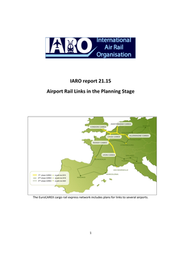 IARO Report 21.15 Airport Rail Links in the Planning Stage