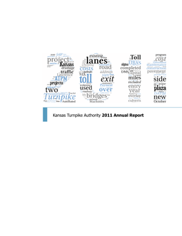Kansas Turnpike Authority 2011 Annual Report on the Cover