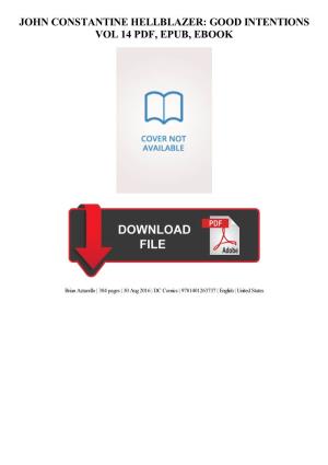 Ebook Download John Constantine Hellblazer