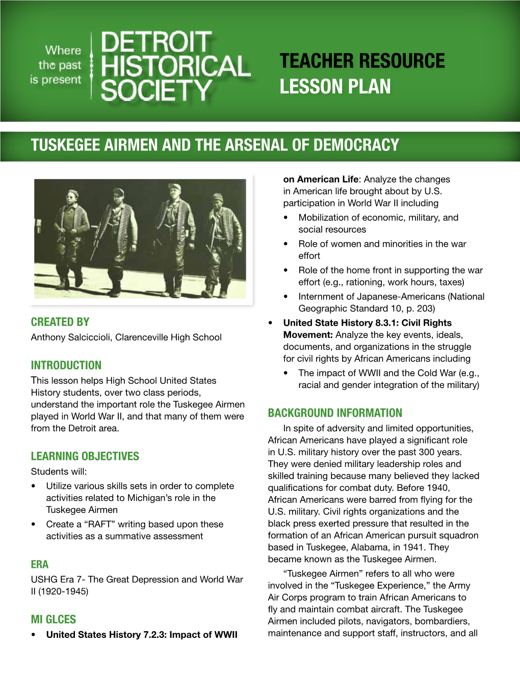 Teacher Resource Lesson Plan