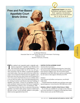 Free and Fee-Based Appellate Court Briefs Online
