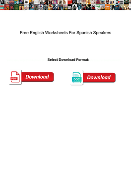 Free English Worksheets for Spanish Speakers