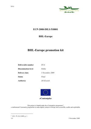 BHL-Europe Promotion Kit