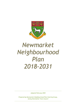 Newmarket Neighbourhood Plan 2018-2031