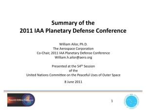 Planetary Defense Conferences
