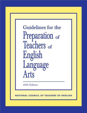 Guidelines for the Preparation of Teachers of English Language Arts