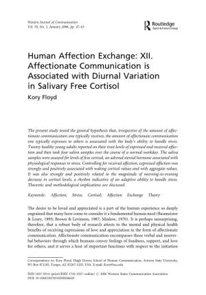 Human Affection Exchange: XII