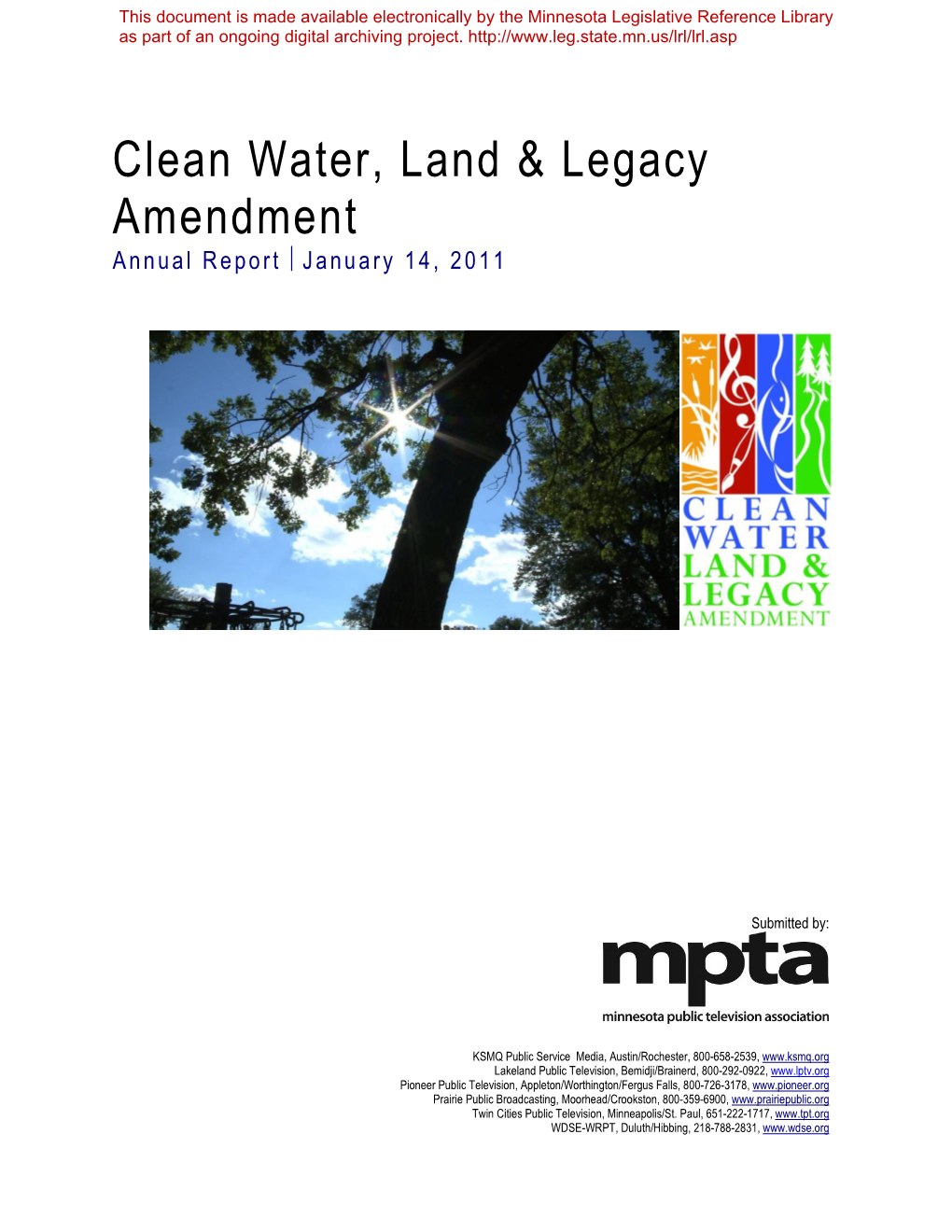 Clean Water, Land & Legacy Amendment