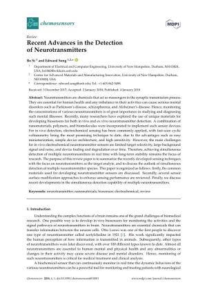 Recent Advances in the Detection of Neurotransmitters